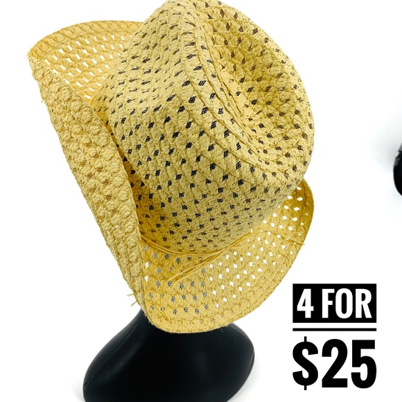 Accessories - Woman's Straw Summer Cowboy Hat